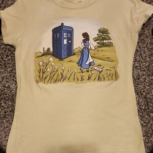 TeeFury Adventure Awaits Tan Graphic Tee